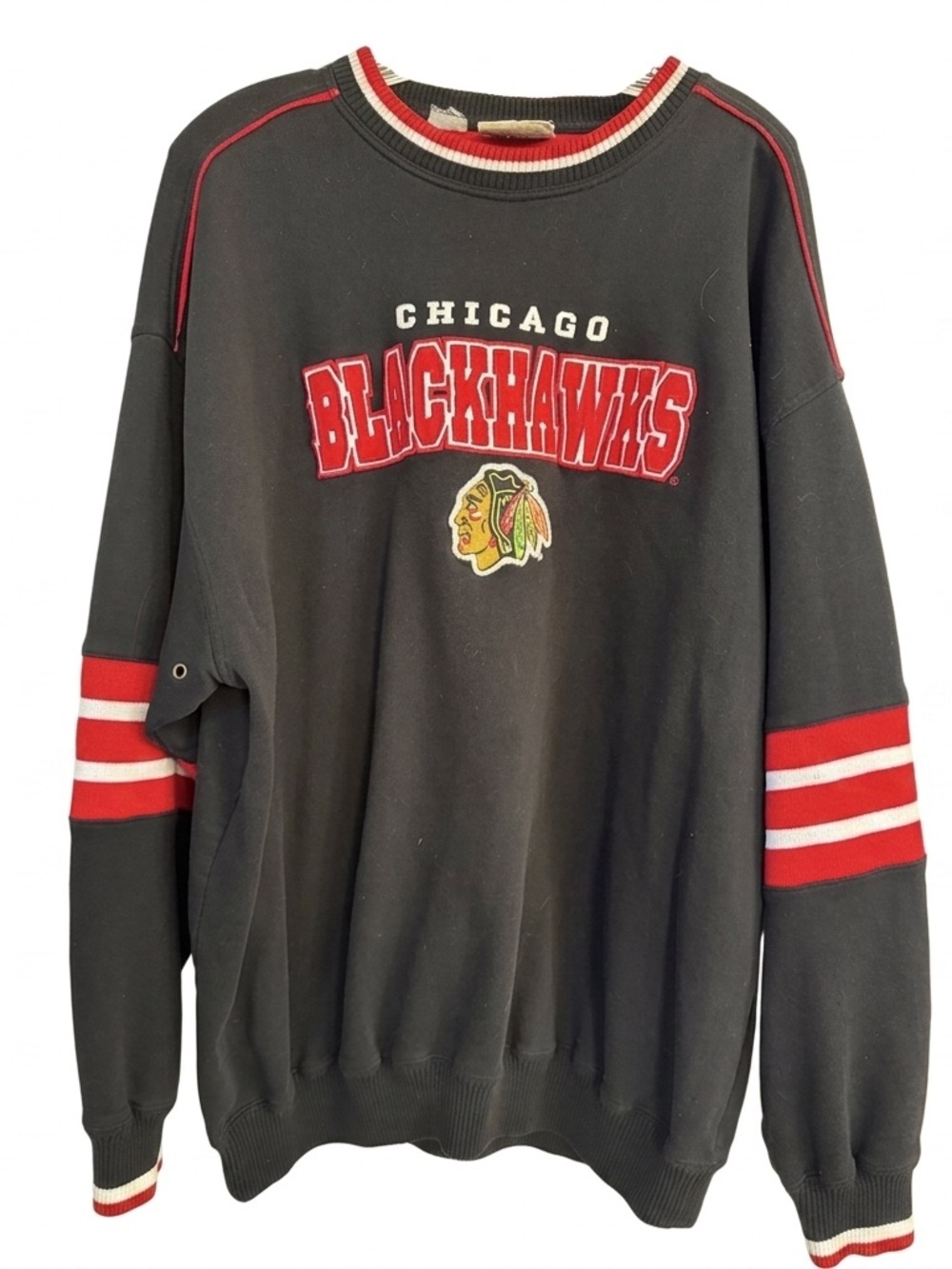 Lee Sports 90s Chicago Blackhawks XXL Sweatshirt Crewneck Pullover USA Made Vtg
